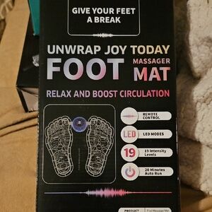 Foot Massager Mat with Remote Control - Black